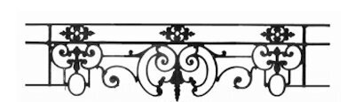 garde-corps, barre d'appui, appui de fenêtre, balustrade, en fonte moulée et fer forgé_LOISELET_DW